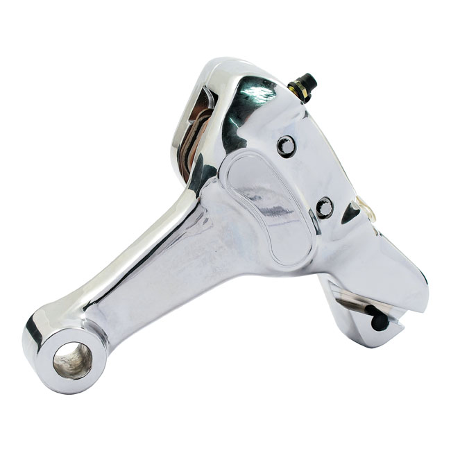 Brake caliper & bracket assembly, rear. Chrome - 00-05 Dyna