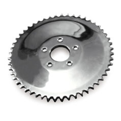 Rear sprocket solid, chrome. 51t - 73-85 4-växlad Big Twin; 79-81 XL Sportster
