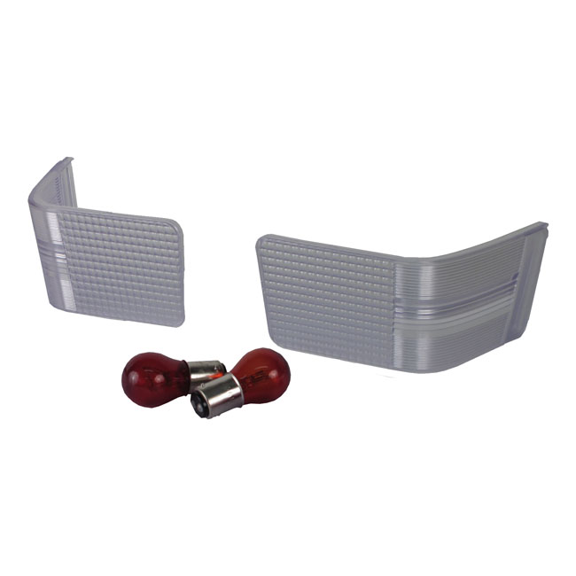 Tour-Pak replacement lens kit. Clear lens - 89-13 FLT/Touring MED TOURPAK BROMS/BAKLYKSSET