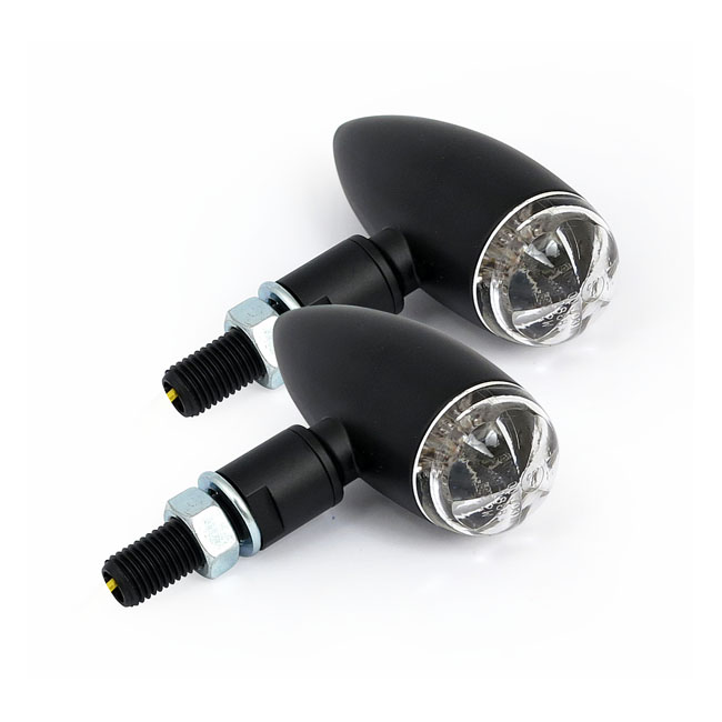 Micro bullet LED turn signals, black