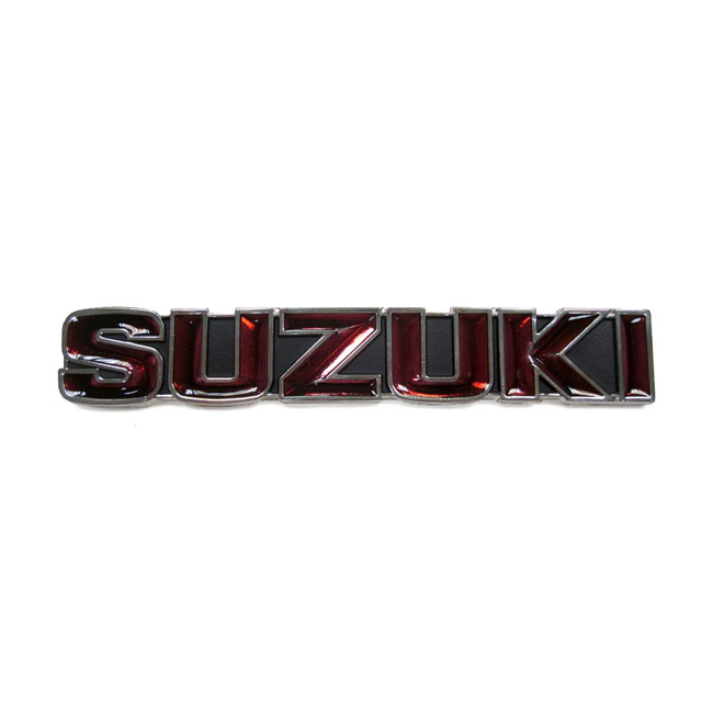 Suzuki gas tank emblem, black/red - Suzuki GT250, GT185, GT550, GT380