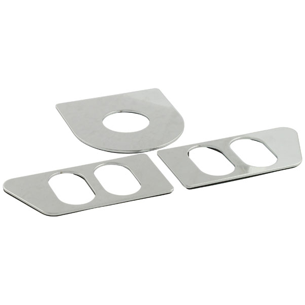 Chrome ignition & switch cover set 3pcs - 96-13 FLHT, FLHX, FLTR (FAIRING-modeller)