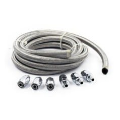 Oil line & fitting kit, braided steel - Universal