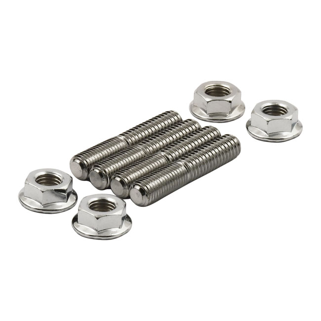 MCS, exhaust stud & nut kit 84-up - 84-24 Big Twin; 86-22  XL Sportster; 08-12  XR1200; 87-10  Buell XB-modeller
