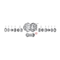 Hub spacer 4.448" white. Rear - GJUTNA HJUL 73-84 FX; 80-85 FXB, FXSB, FXEF; 87-91 FXR, FXSTC, FLSTF ( NU)