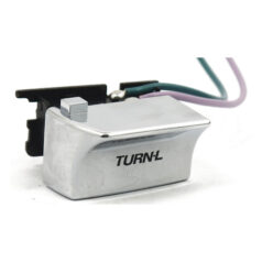 Left turn, handlebar switch. Chrome - 82-95 H-D