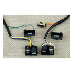 Handlebar wire & switch kit. Black switches - 82-95 Big Twin, XL Sportster