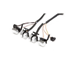 Handlebar wire & switch kit. Chrome switches - 96-99 Big Twin, TC, XL Sportster
