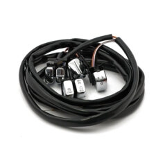 Handlebar switch & wiring kit. Standard. Chrome - 96-06 Softail, Dyna