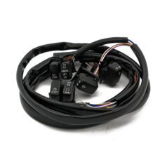 Handlebar switch & wiring kit. Standard. Black - 96-06 Softail, Dyna