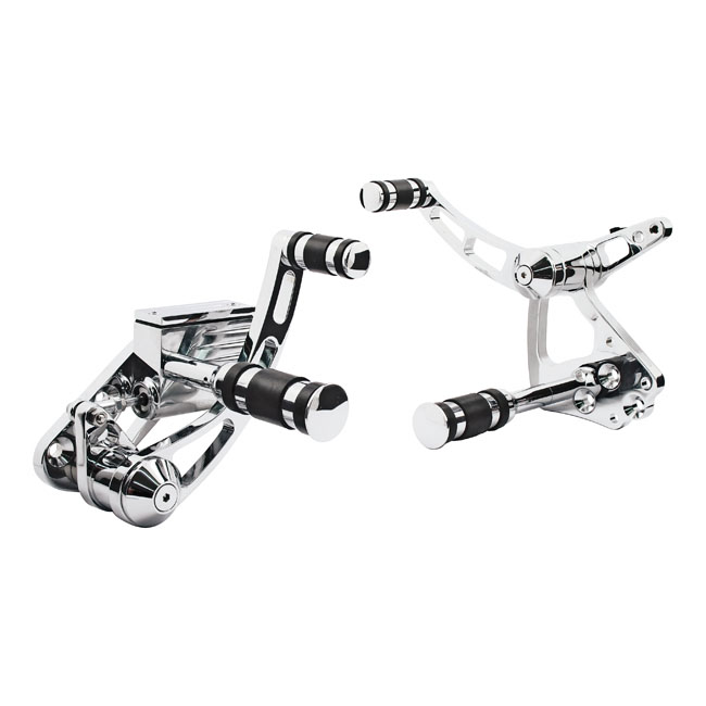 Matador, forward control kit. Chrome - 58-86 4-växlad Big Twin; 84-99 FXST