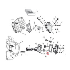 Split washer ret.gear oilpump - 37-73 45" SV; 52-76 K, KH, XL Sportster  (2 begagnade)