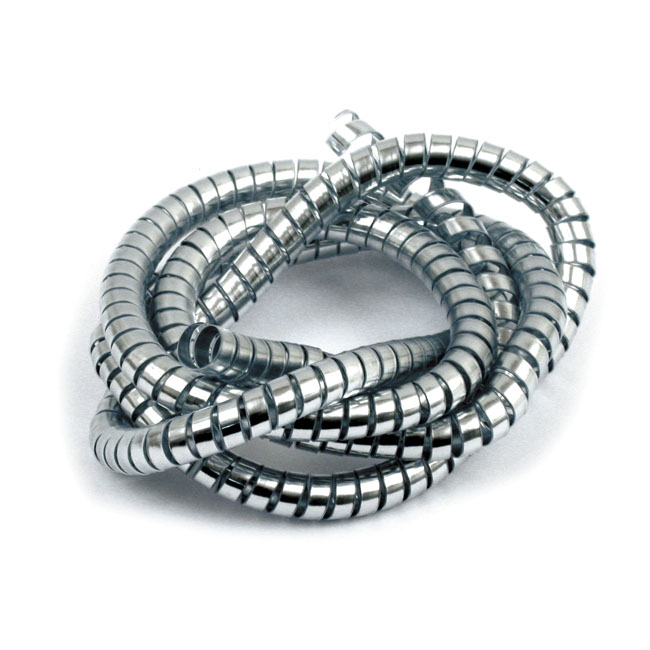 Chrome cable & wire cover, 5ft. (150cm). 10mm ID - Universal