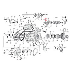 Thrust washer, shifter cam support .017" - 80-00 5-växlad Big Twin (exkl. 2000 Softail)