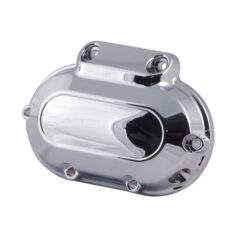 Transmission end cover smooth, cable clutch. Chrome - 07-17 Softail; 06-17 Dyna; 07-13  FLT/Touring; 14-16  FLHR/C FLT/Touring utan kåpa