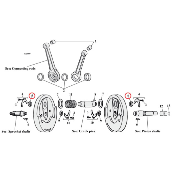 Nut, crankpin. L81-98 XL - L81-98 XL Sportster