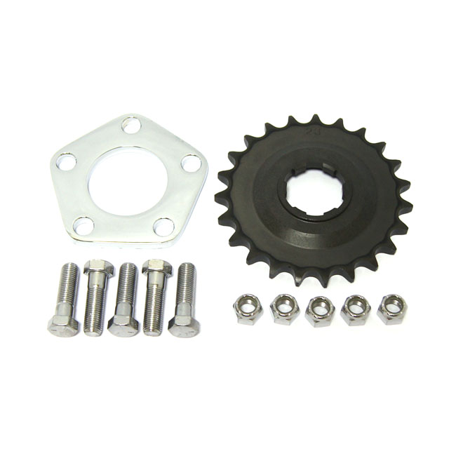 1/4" offset sprocket & spacer kit - 36-85 4-SPEED Big Twin  & anpassade applikationer