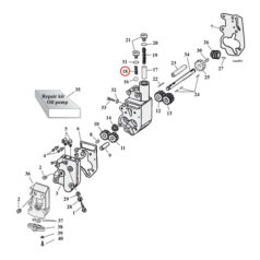 MCS, spring, oil pump check valve - 81-99 Big Twin (exkl. Twin Cam)