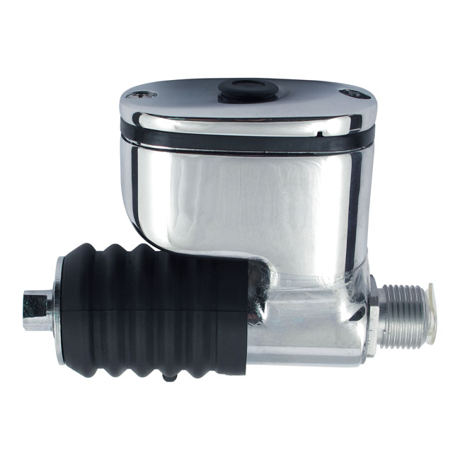Rear master cylinder. Chrome - 06-16 Dyna  utan ABS