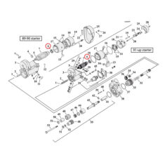 Ball bearing, starter motor commutator (outer) end - 91-17 Big Twin (Exkl. 2017 FLT/Touring); 91-94 XL Sportster1200; 95-21 XL Sportster; 08-12 XR1200