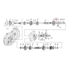 Thrust washer, transmission mainshaft, right side .090" - 52-56 K, KH; 57-E84 XL Sportster