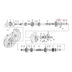 Thrust washer, transmission mainshaft, right side .098" - 52-56 K, KH; 57-E84 XL Sportster