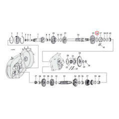 Thrust washer, transmission mainshaft, right side .0845" - L84-90 4-växlad XL Sportster