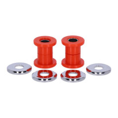 Handlebar damper kit, red polyurethane - 18-24 Softtail; 83-24 FLT/Touring; 09-24 trikes