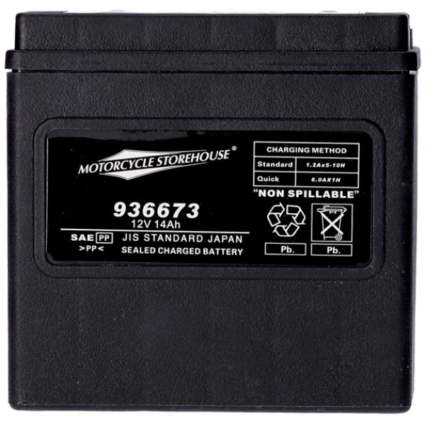 MCS, standard series - AGM sealed battery. 12v, 14ah. 240cca - 04-22  XL Sportster; 21-24 RH1250S Sportster S; 22-24 RH975T Nightster; 2024 RH975S Nightster Special; 08-12  XR1200; 14-20  XG500/750 Street; 17-20  XG750A Street Rod; 08-10  Buell 1125R/CR; 21-23  RA1250 Pan America; 21-23  RA1250S Pan America Special - Bild 5