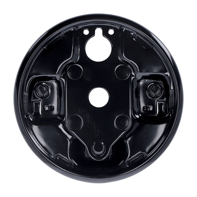 Rear hydraulic brake backing plate, black - 63-72 Big Twin