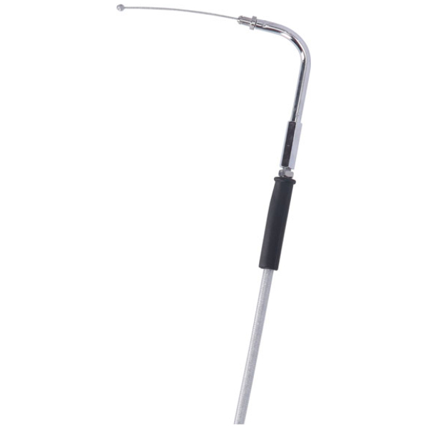 MCS, idle cable 42" (107cm). Chrome - 96-16 Big Twin; 2017 Dyna (Exkl. FXDLS); 96-22 XL Sportster. Med CV-förgasare/bränsleinsprutning (Exkl. 04-06 XL Sportster, Cruise Control-modeller & alla andra 08-up modeller med elektroniskt gasreglage)
