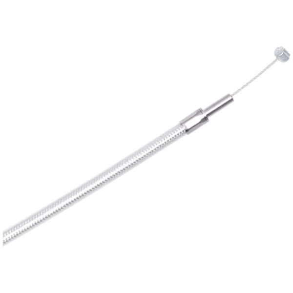 MCS, throttle cable 34" (86cm). Chrome - 96-16 Big Twin; 2017 Dyna (Exkl. FXDLS); 96-22 XL Sportster. Med CV-förgasare/bränsleinsprutning (Exkl. 04-06 XL Sportster, Cruise Control-modeller & alla andra 08-up modeller med elektroniskt gasreglage) - Bild 2