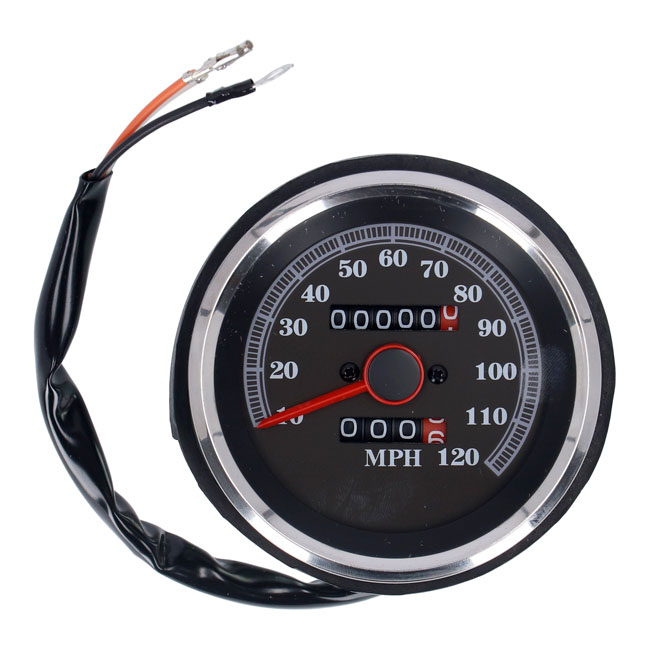 Speedometer 120 mph face - 84-94 FX, FXR, XL Sportster med tankmonterade instrument