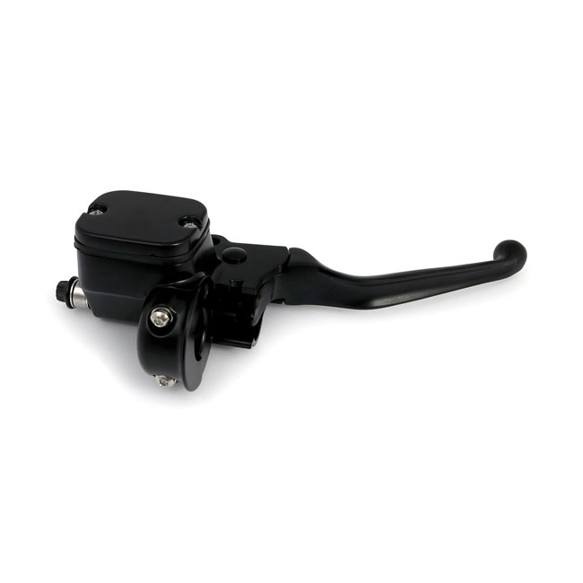 Handlebar master cylinder assy. 11/16" bore. Black - 96-07 Big Twin; 96-03 XL Sportster