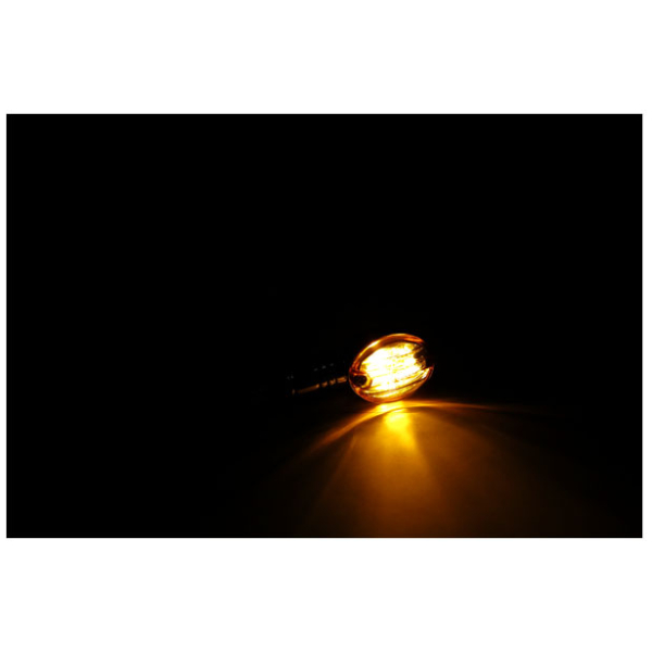 Micro-Flash, halogen turn signal. Chrome. Dark amber lens - Bild 2