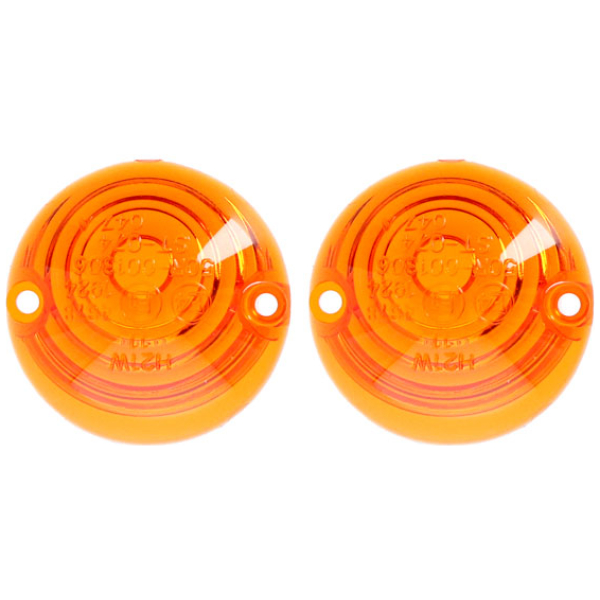 Replacement lens Bulls-Eye turn signal. Amber