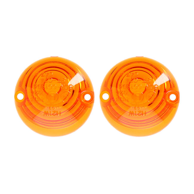 Replacement lens Bulls-Eye turn signal. Amber