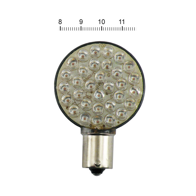 'Lollipop' flat LED turn signal bulb. Amber