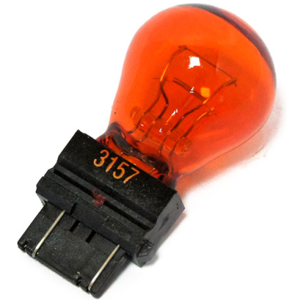 Wedge turn signal bulb #3157 base. Amber light