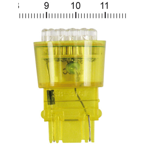 LED wedge turn signal bulb #3156 base. Amber light