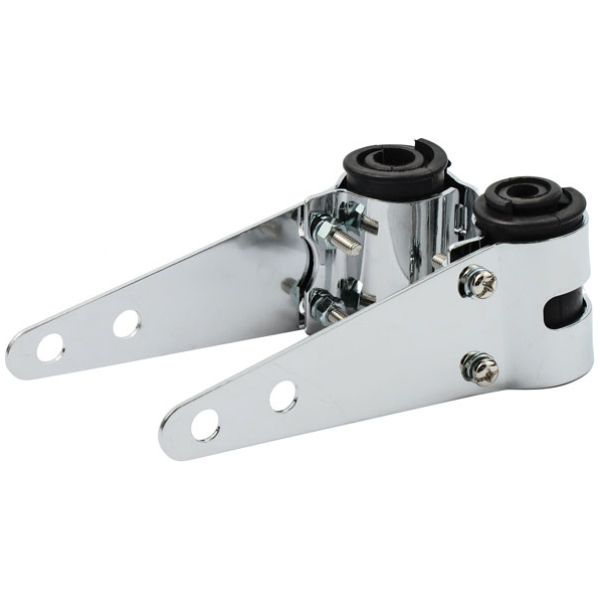 Full-Basic headlamp bracket assembly. Chrome. 30-38mm