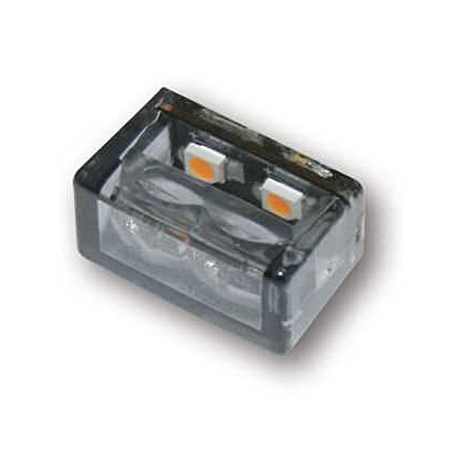 Cube-V mini turn signals 2 LEDs. Smoke lens - Universal