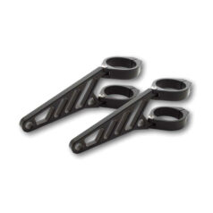 Fingers, adj. headlamp bracket assembly long 35-37mm. Black - Universal med 35-37mm gaffelrör