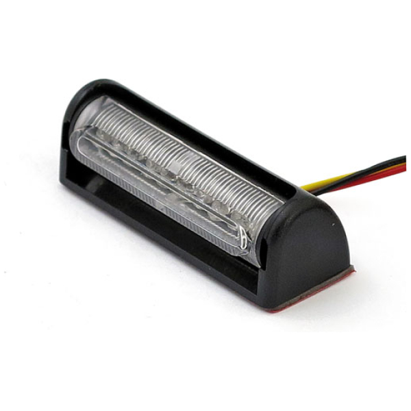Multiflex LED taillight. Black. Clear lens - Universal