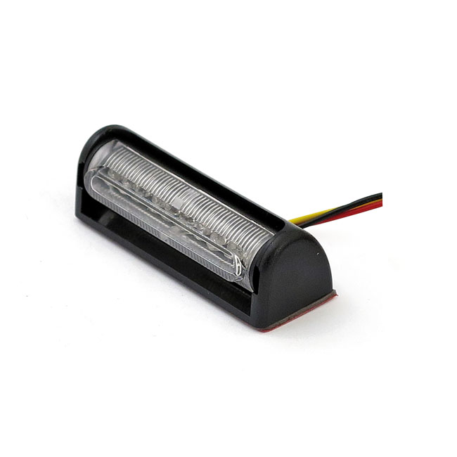 Multiflex LED taillight. Black. Clear lens - Universal