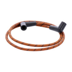 Universal 40" spark plug wire set. Cotton cloth brown/black - Universal med spole före 1999