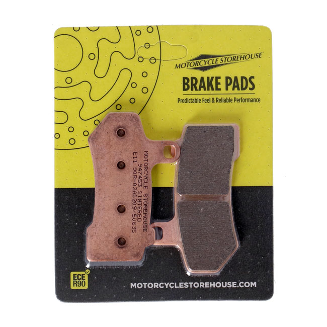 MCS, brake pads front & rear. Sintered - Fram: 08-24 FLT/Touring (exkl. 23-24 FLHXSE ; 23-24 FLTRXSE; 2024 FLTRXSTSE); 06-17  V-Rod. 
Bak: 08-24 FLT/Touring; 06-17  V-Rod. 
Fram: 09-13 & 19-24 Trikes; 22-24 RH975 Nightster; 23-24 RH975S Nightster Special.