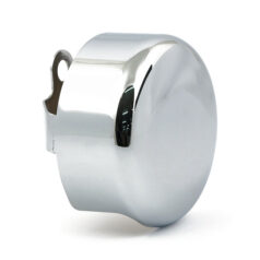 Horn cover, smooth round. Chrome - 93-24 H-D med sidomonterade horn