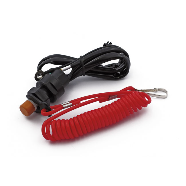 Emergency ignition kill switch, clip-on lanyard with wiring - Universal
