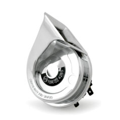 OEM style horn, 'Early Square Style'. Chrome - L84-94  FXR; 93-23 H-D med sidomonterade horn
